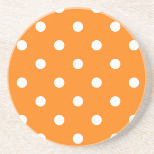 Série bolinhas — porta copos Laranja e Branco