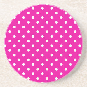 Série bolinhas — porta copos rosa e branco