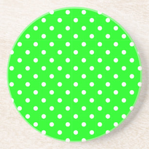 Série bolinhas — porta copos Verde e Branco