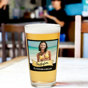 Série de Copos de Pint para Padrinhos de Casamento