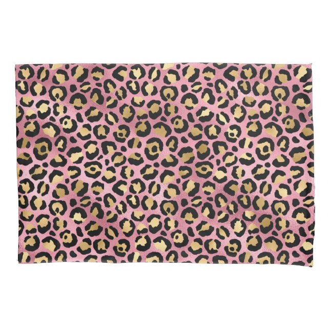 Série de Design Leopardo Rosa e Dourado 15 (Frente)