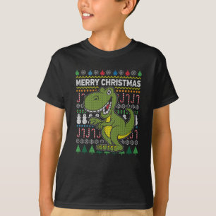 Série de vida selvagem do suéter de Natal Dino V