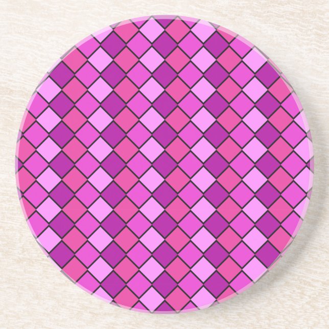 Série Diamond — Porta copos rosa 1 de várias cores (Frente)