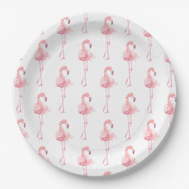 Série Flamingo Terno Design 2 Prato de Papel