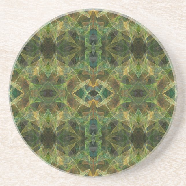 Série Fractal-10 — Porta copos Verde 1 de cores (Frente)