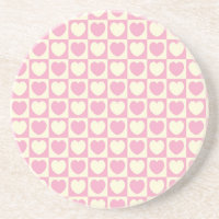 Série Heart-1 — Cor-de-rosa e Porta copos 1 de 5 c