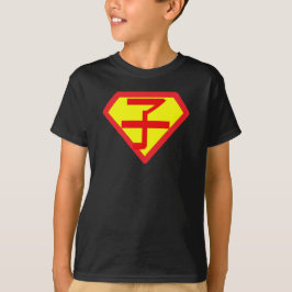 Série Kanji Japonesa (Super Kid) Camisa T do Miúdo