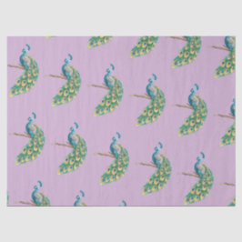 Série Peacock Design 3 Papel de Seda Lilás