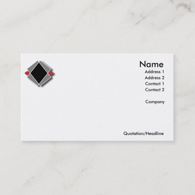Série simples dos logotipos - cartões de visitas (Frente)