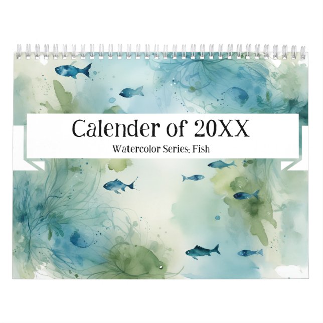 Série Watercolor: Calendário de Aura de Peixe (Capa)