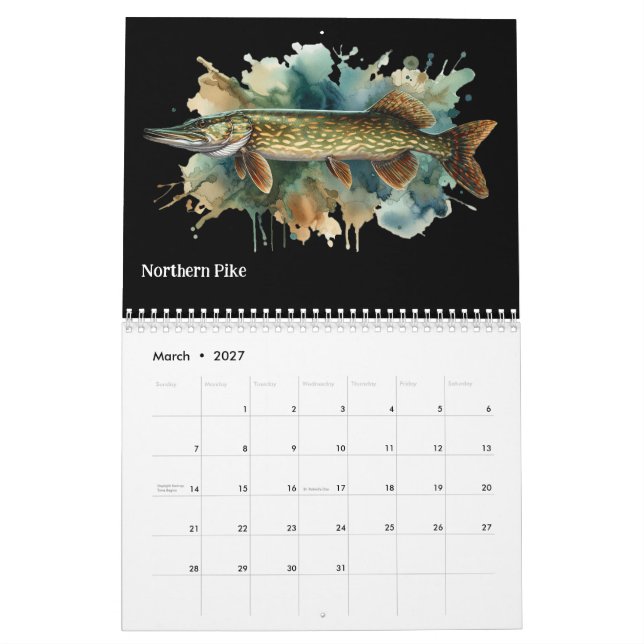 Série Watercolor: Calendário Fish Aura 3 (Mar 2027)