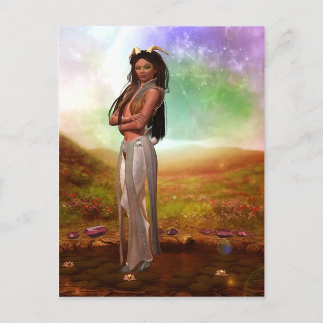 Série Zodiac: Cartão postal Capricorn (Frente)