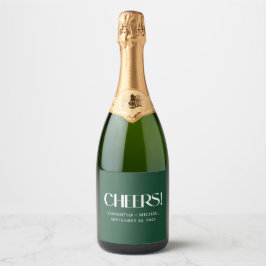 Serifa Decorativa Deep Pine para Casamento Cheers