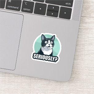 Sério? Adesivo de Cachorro Engraçado Reação Sarc