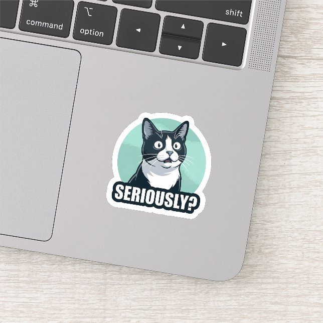 Sério? Adesivo de Cachorro Engraçado | Reação Sarc (Detalhe)