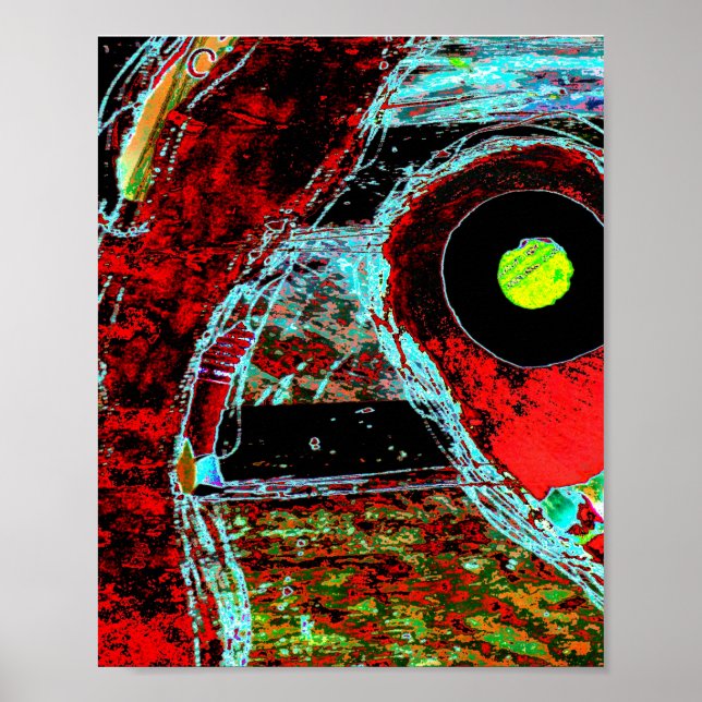 Serpente de Frequência – Poster de Energia Abstrat (Frente)