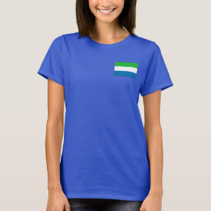 Serra Leoa Bandeira e Mapear T-Shirt