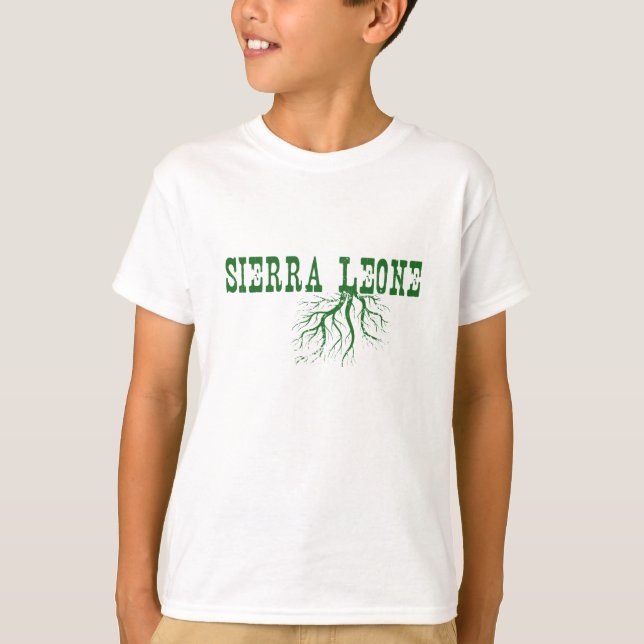 Serra Leoa lança camisa de arte verde para criança (Frente)