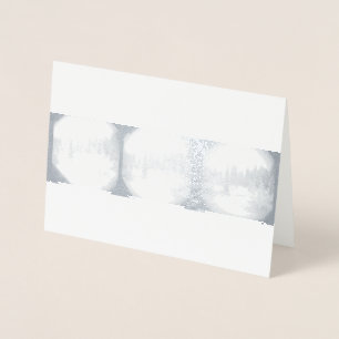 Serra tempestade de neve da montanha - cartão