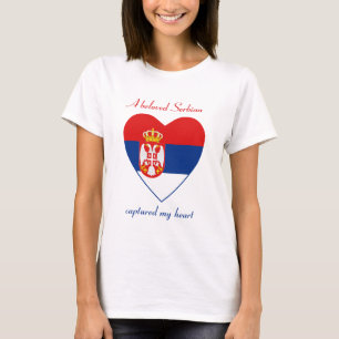 Sérvia Flag Sweetheart T-Shirt