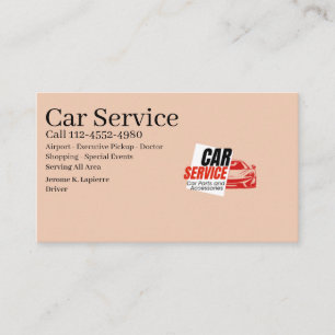 Serviço de Carro Elegante ou Cartão de Visita Mode