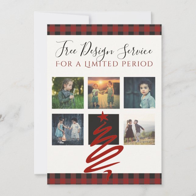 Serviço de Design de Convite para Cartão de Natal  (Frente)