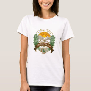 Serviço de entrega parece verde Mulheres T-shirt