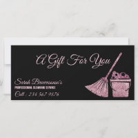 Serviço de Limpeza Certificado de Presente Janitor