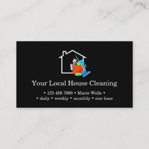 Serviço de Limpeza de Casa Local Novos Cartões d