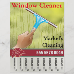 Serviço de Limpeza de Janelas Folheto para Pequen