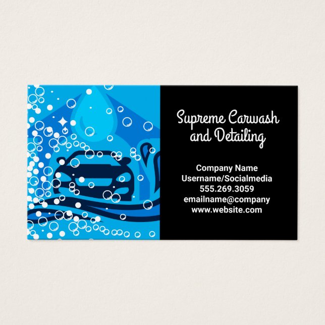 Serviço de Limpeza de Lava-Automóvel | Bolhas (Frente)