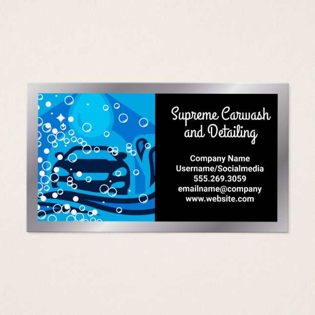 Serviço de Limpeza de Logotipo de Lava-Automóvel | (Frente)