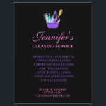 Serviço de Limpeza Fornece Folheto Comercial<br><div class="desc">Apresentando o folheto de negócios do Serviço de Limpeza! Este folheto apresenta um design de balde roxo de desenho animado que certamente irá chamar a atenção de qualquer cliente potencial. É brilhante, corajoso e perfeito para anunciar seus serviços de limpeza. Este folheto também pode ser personalizado com todo o seu...</div>