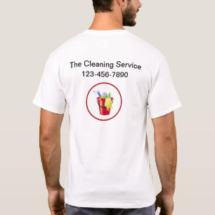 Serviço de limpeza Logotipo comercial Camisas de 