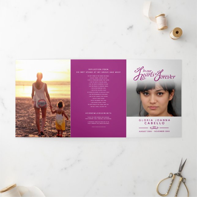 Serviço do programa funerário em nossos corações (Fora)