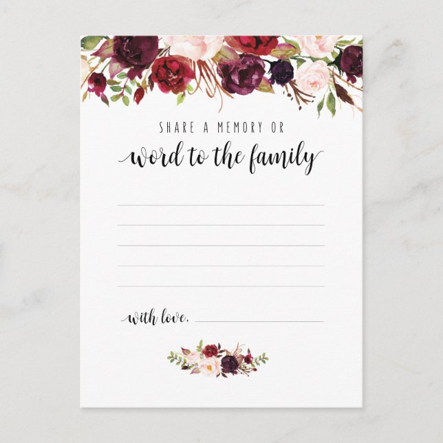 Serviço Funerário, Borgonha, Compartilhe um cartão (Frente)