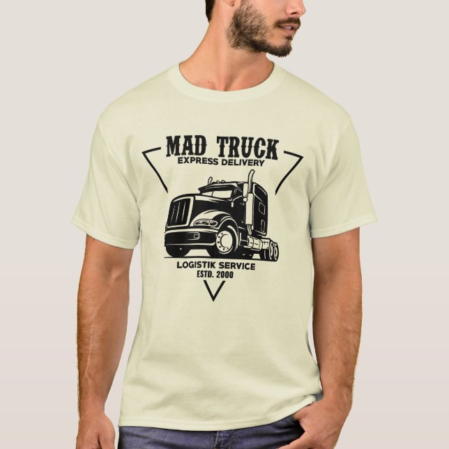 Serviço Lógico de Caminhão Louco Mens T-Shirt (Frente)