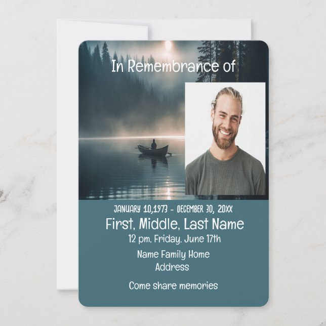 Serviço Memorial Convite Barco Lago (Frente)