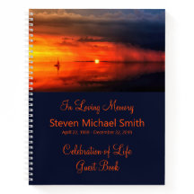 Serviço Memorial Guestbook Sunset no Mar