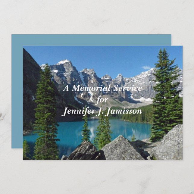 Serviço Memorial Montanhas do Convite Lago (Frente/Verso)