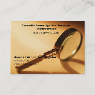 Serviços da investigação de Darsmith, cartões