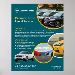 Serviços de Aluguel de Carros Poster Personalizado