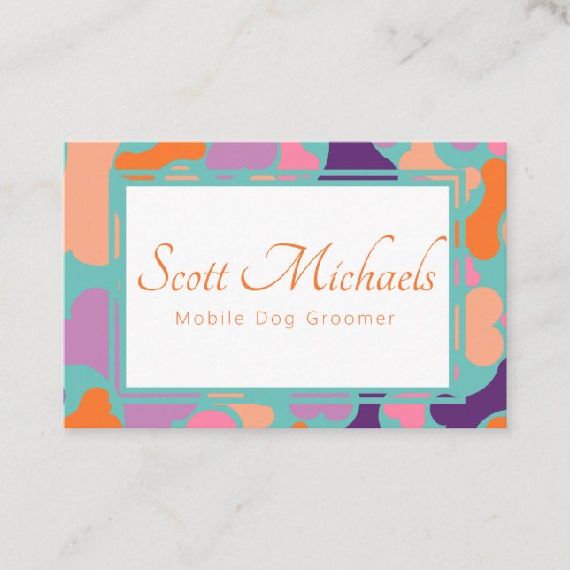 serviços de animais de companhia cartão de visita (Frente)