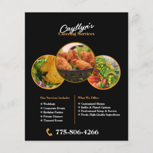 Serviços de Catering Panfleto Personalizável Editá