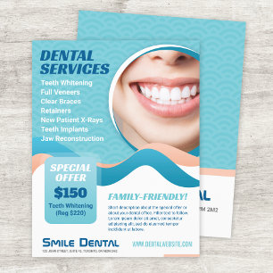 Serviços de Dentista Dental com Folheto de Oferta 