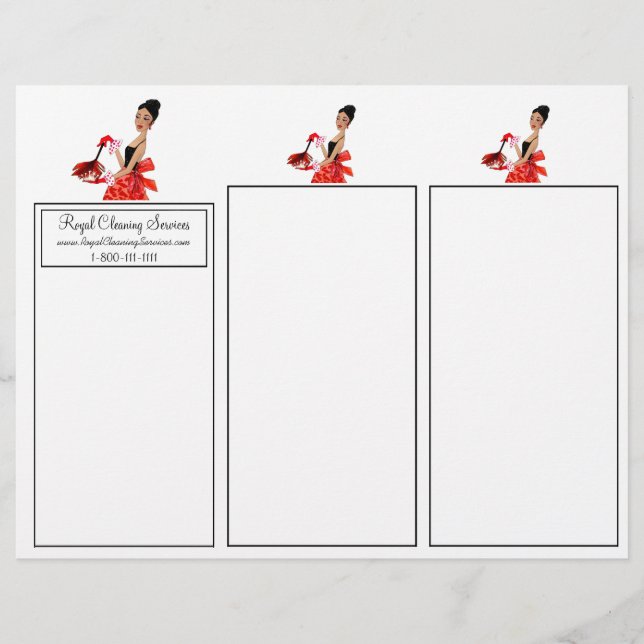 Serviços de Limpeza - Folhetos Diva Afro-Americano (Frente)