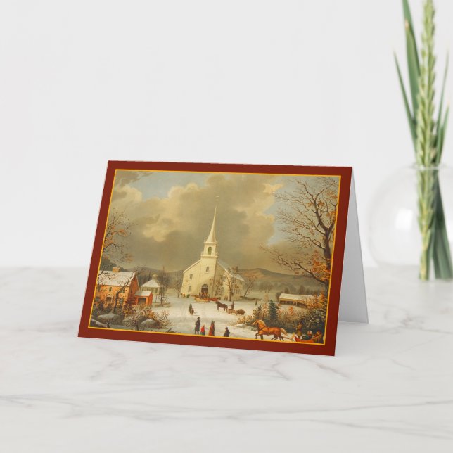 Serviços de Natal - Cartão Vintage (Frente)