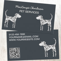 Serviços de Pet Cães Cartão de visita de Código QR