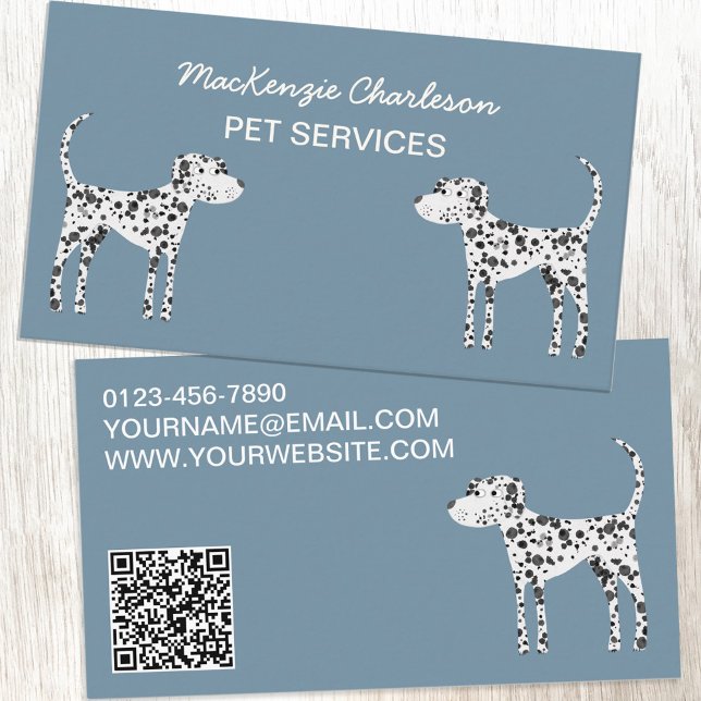 Serviços de Pet Cães Cartão de visita de Código QR (Criador carregado)