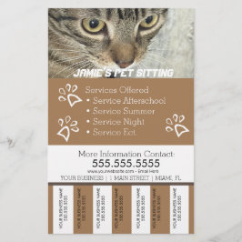 Serviços de Pet Empresa Tiras de Rasgo de Panfleto